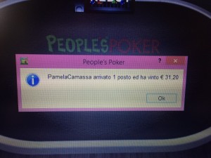 Lo screenshot con il primo risultato in Lobby di Pamela Camassa