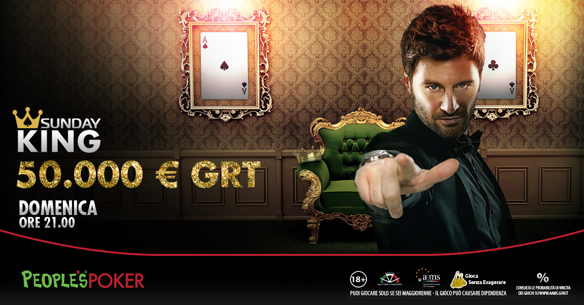 People’s Poker, Sunday King da 50mila euro: Filippo Bisciglia ci mette la faccia