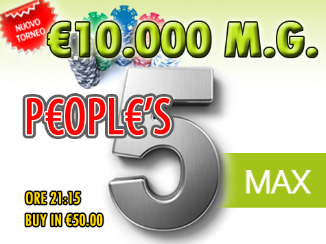 Questa sera alle 21:15 altro che coppe: su People’s ci sono 10mila euro garantiti!