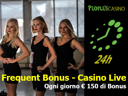 Frequent Bonus – Casino Live: 150 Euro di bonus al giorno per i meno fortunati!