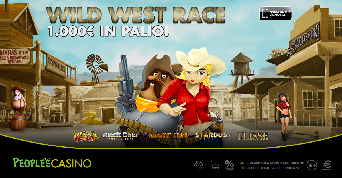Wild West Race di People’s Casino distribuisce 1.000 euro in bonus