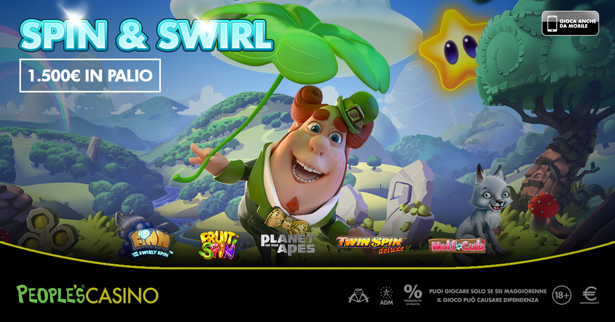 SPIN & SWIRL DISTRIBUISCE 1.500€ CON 5 NUOVE SLOT